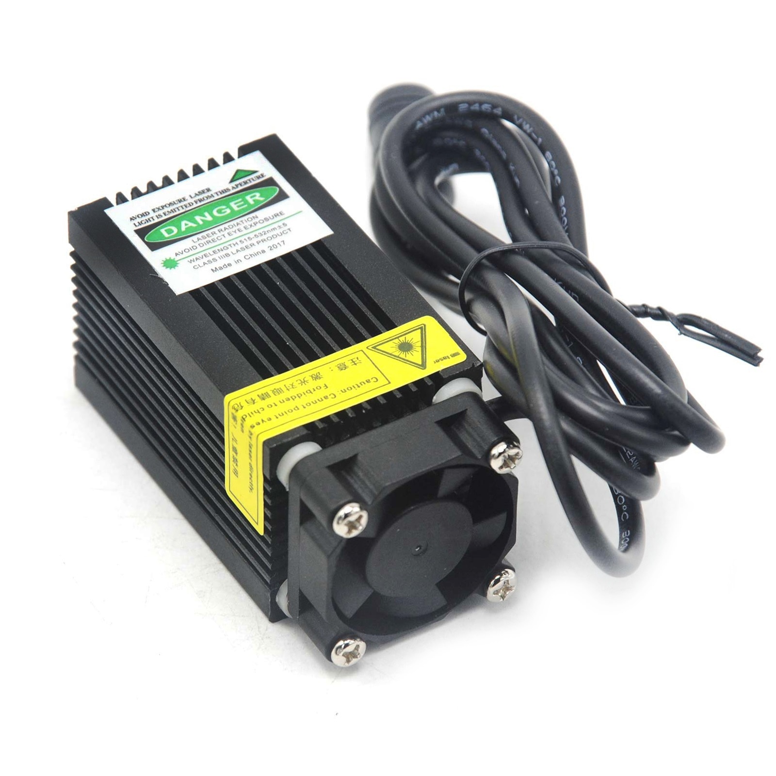 Powerful 532nm 100mW Green Focus Dot Laser Diode Module Bright Light Fan Cool with 12V Adapter - Image 2