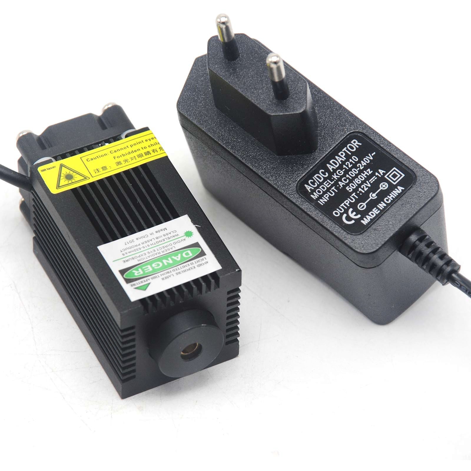 Powerful 532nm 100mW Green Focus Dot Laser Diode Module Bright Light Fan Cool with 12V Adapter - Image 5