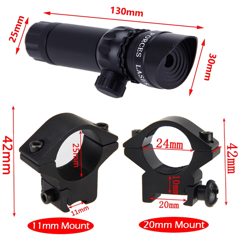 Powerful 532nm Green Laser Sight Red Hunting Emitter 20mm/11mm Ring Rail QD Barrel Scope Mount W/Remote Switch 16340BY Charger