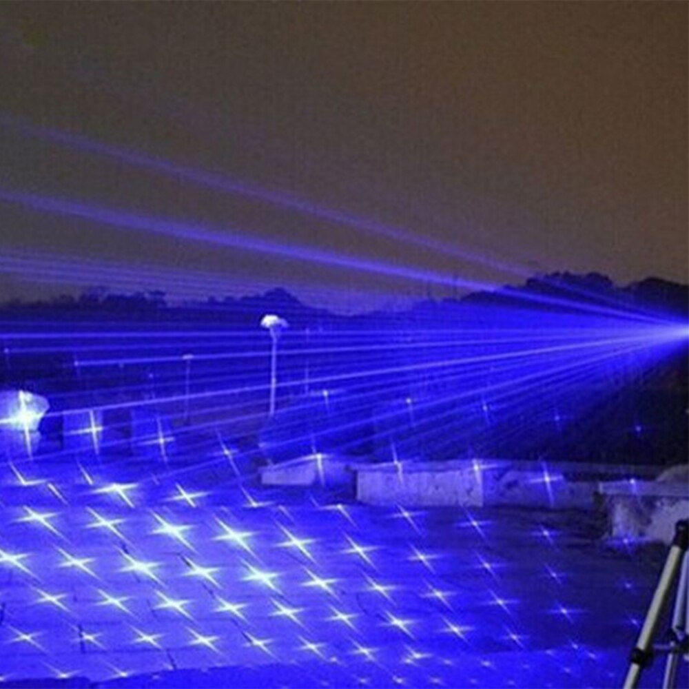 Powerful blue burning flashlight 445nm wavelength 10000m laser flashlight 450nm focusable laser flashlight with 5-star cap