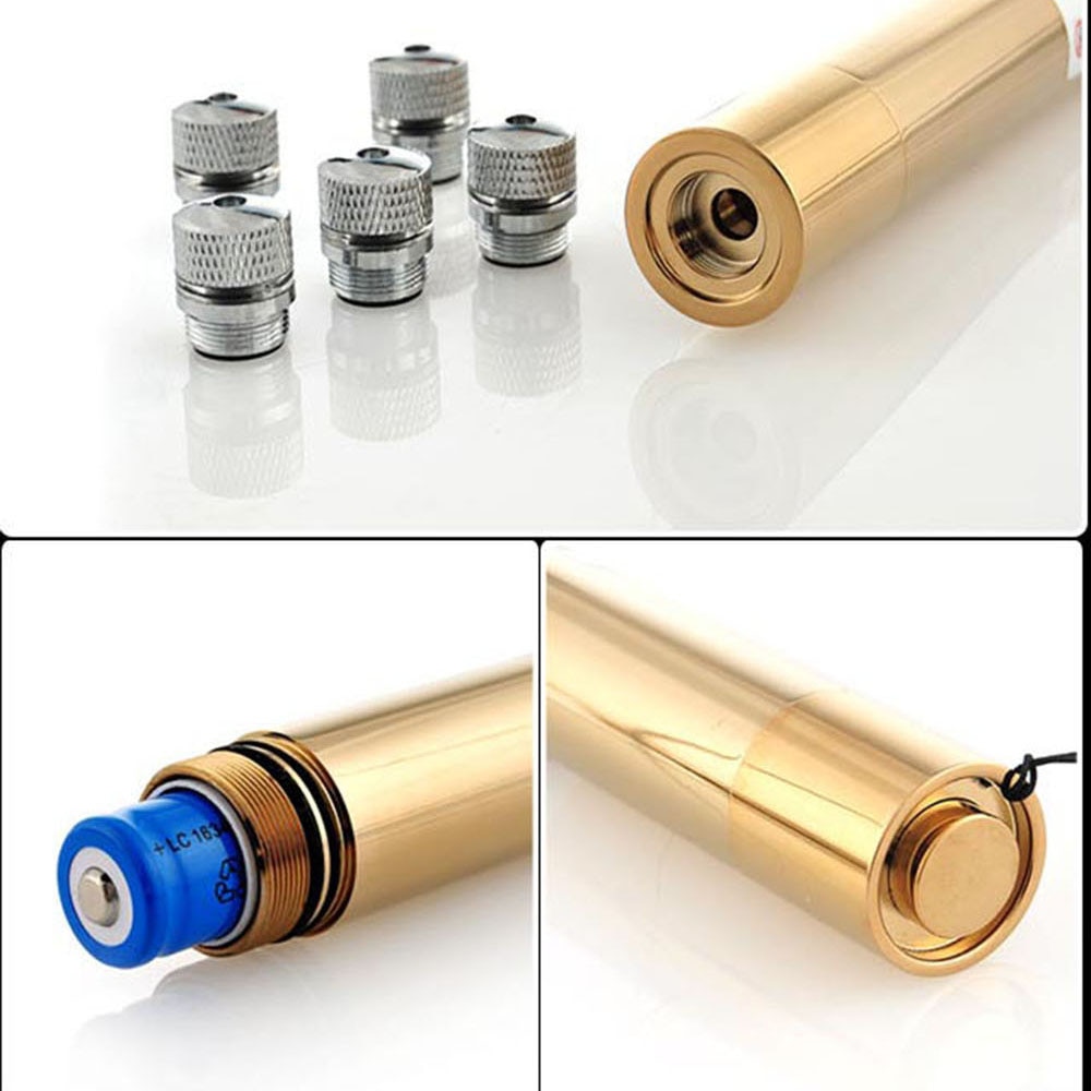 Powerful blue laser cutting torch 445nm 10000m copper laser sight flashlight burning match candle cigarette - Image 2