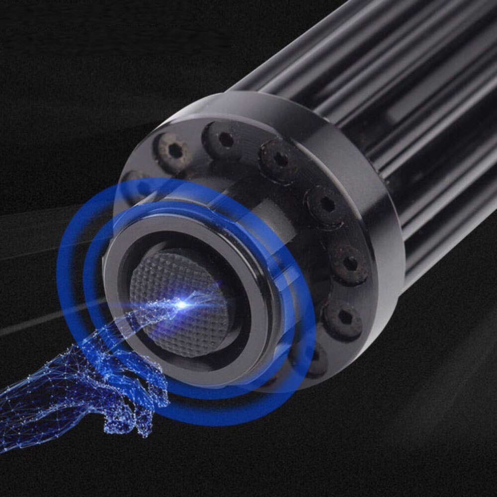 Powerful blue laser hunting laser sight, high power adjustable focus laser flashlight 017 series burning match/burning cigar - Image 5