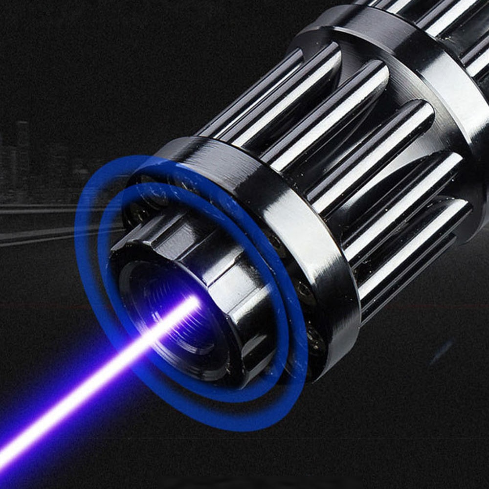 Powerful blue laser hunting laser sight, high power adjustable focus laser flashlight 017 series burning match/burning cigar