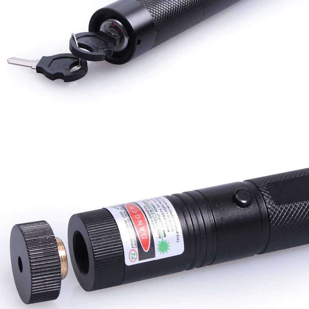 Powerful green laser equipment red purple 303 laser sight adjustable focus starry sky laser cap 18650 battery USB charging - Image 2