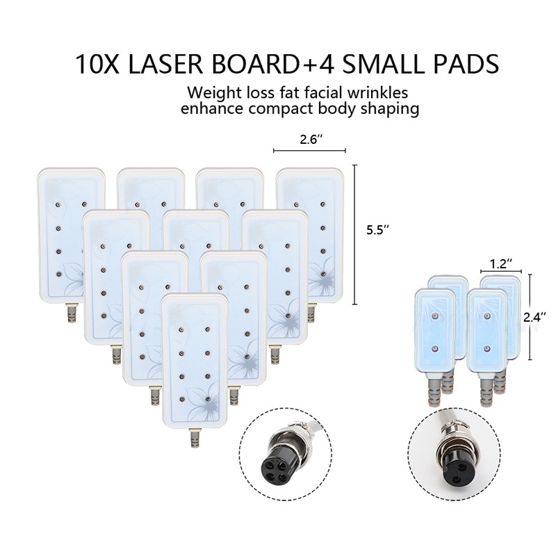 Professional Body Slimming Machine 14 Lipo Pads Laser Machine Liposuction Weight Loss 650nm Diode Laser Massager Equipment - Image 4