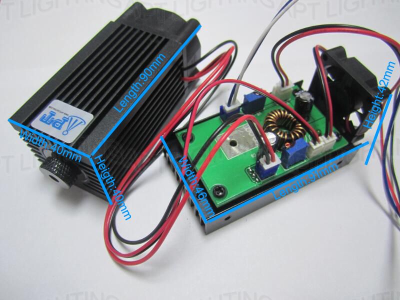 REAL 2000mw/2w 445nm 450nm Focusable blue Laser Module diode High Power laser cutting Engraving Machine TT L DIY CNC Adjust - Image 4