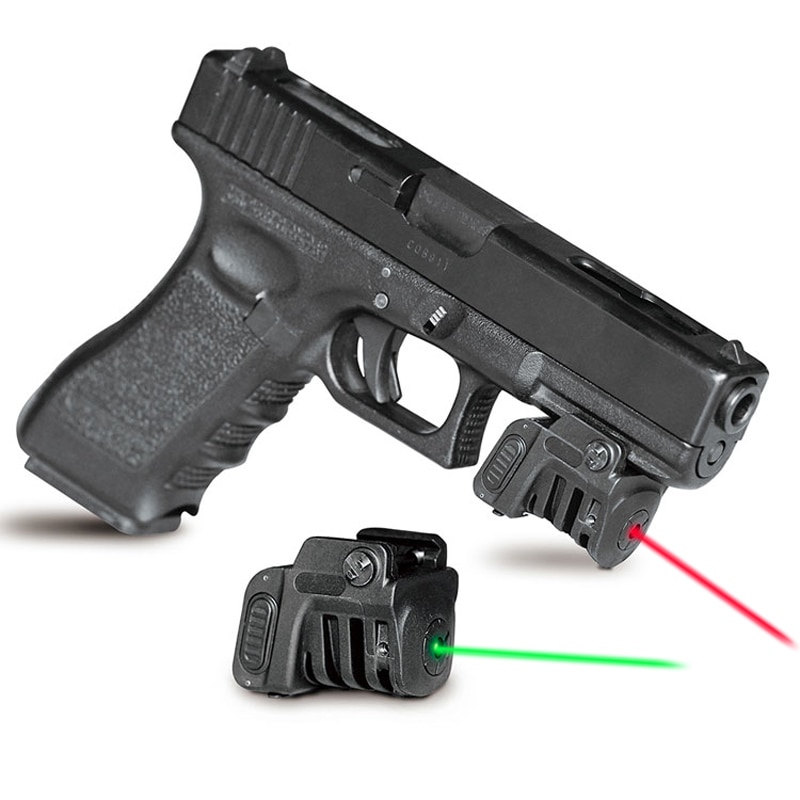 Rechargeable Tactical air gun pistol micro glock 17 laser subcompact green red dot laser sight for pistol with USB Charger