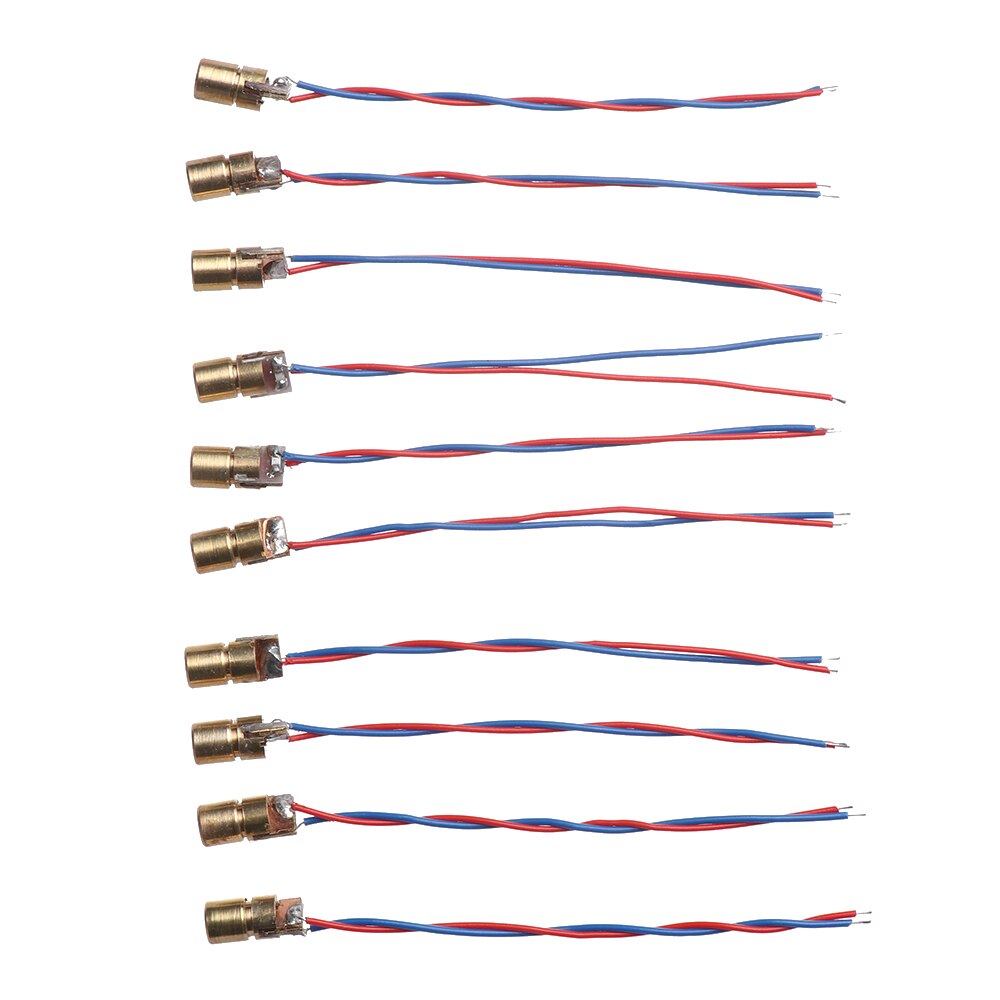 Red Copper Head Laser Diode 650nm 6mm 3/5V 5 Million Watt Adjustable Laser Dot Module Woodworking Measuring - Image 2