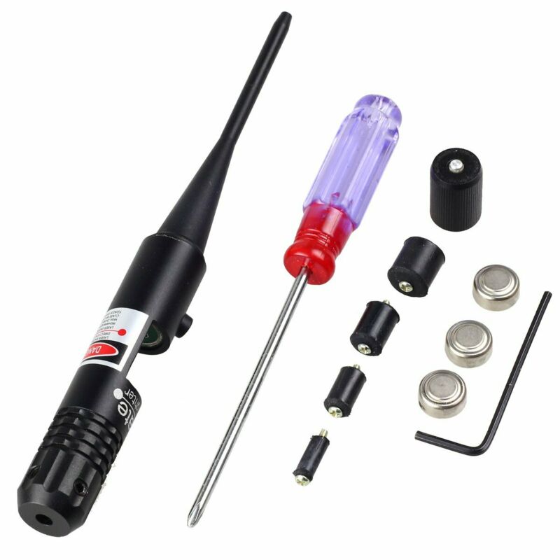 Red Dot Laser Bore Sighter BoreSighter for .22 to .50 Caliber Rifle Scope Access