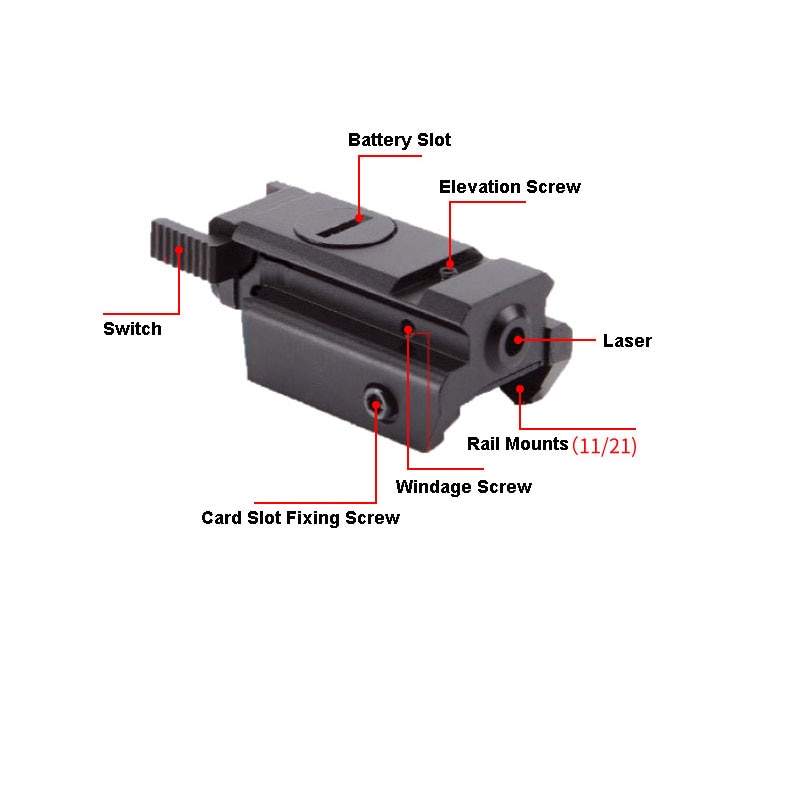 Red/Green Laser Sight and Glock Flashlight Combo Tactical Rifle Lights Pistol Guns Glock 17,19, 22 Series Hunting Laser Sight - Image 2