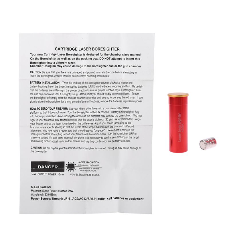 Red Laser Bore Sight 12 Gauge Barrel Cartridge Sighter For 12GA Caliber Hunting - Image 2