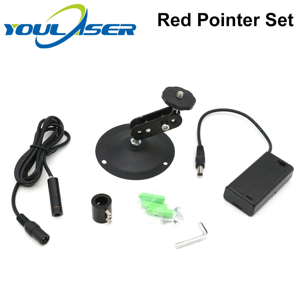 Red Laser Locator Red Dot Beam Marking Positioning Red Focusable Laser Diode Module Battery Case Mount For Marking Machine