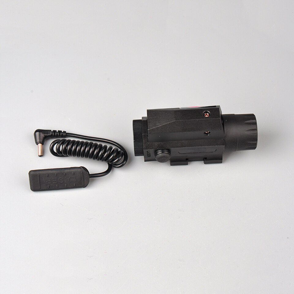 Red Laser Sight LED Strong Flashlight Black Push Button Switch with Tail for Outdoor Military Hunting Shooting - Image 3