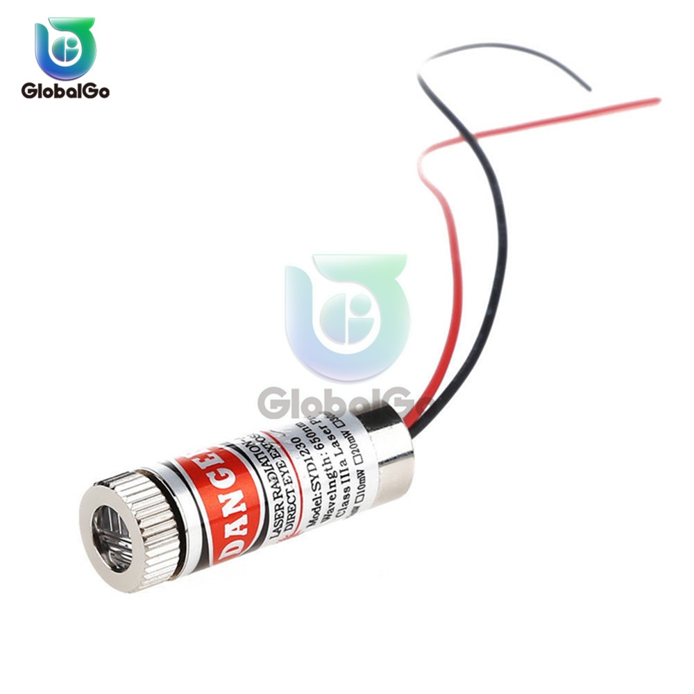 Red Point Line Cross Laser Module Head Glass Lens Focusable Adjustable Laser Dot Diode Module Tool 650nm 5mW Industrial Class