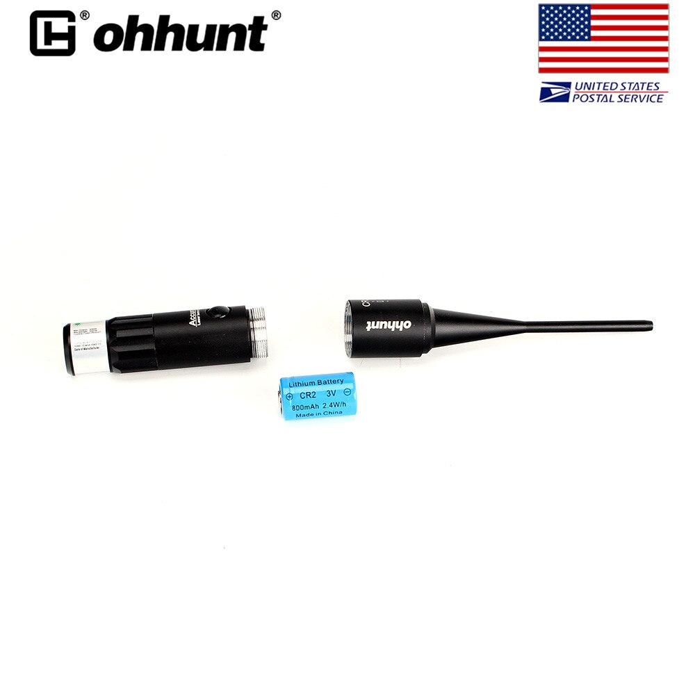 SHIP FROM USA ohhunt Green Laser Bore Sight kit with On/Off Switch for .22 to .50 Caliber Scope Rifles Handgun - Image 3