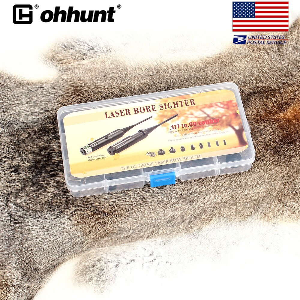 SHIP FROM USA ohhunt Green Laser Bore Sight kit with On/Off Switch for .22 to .50 Caliber Scope Rifles Handgun - Image 5