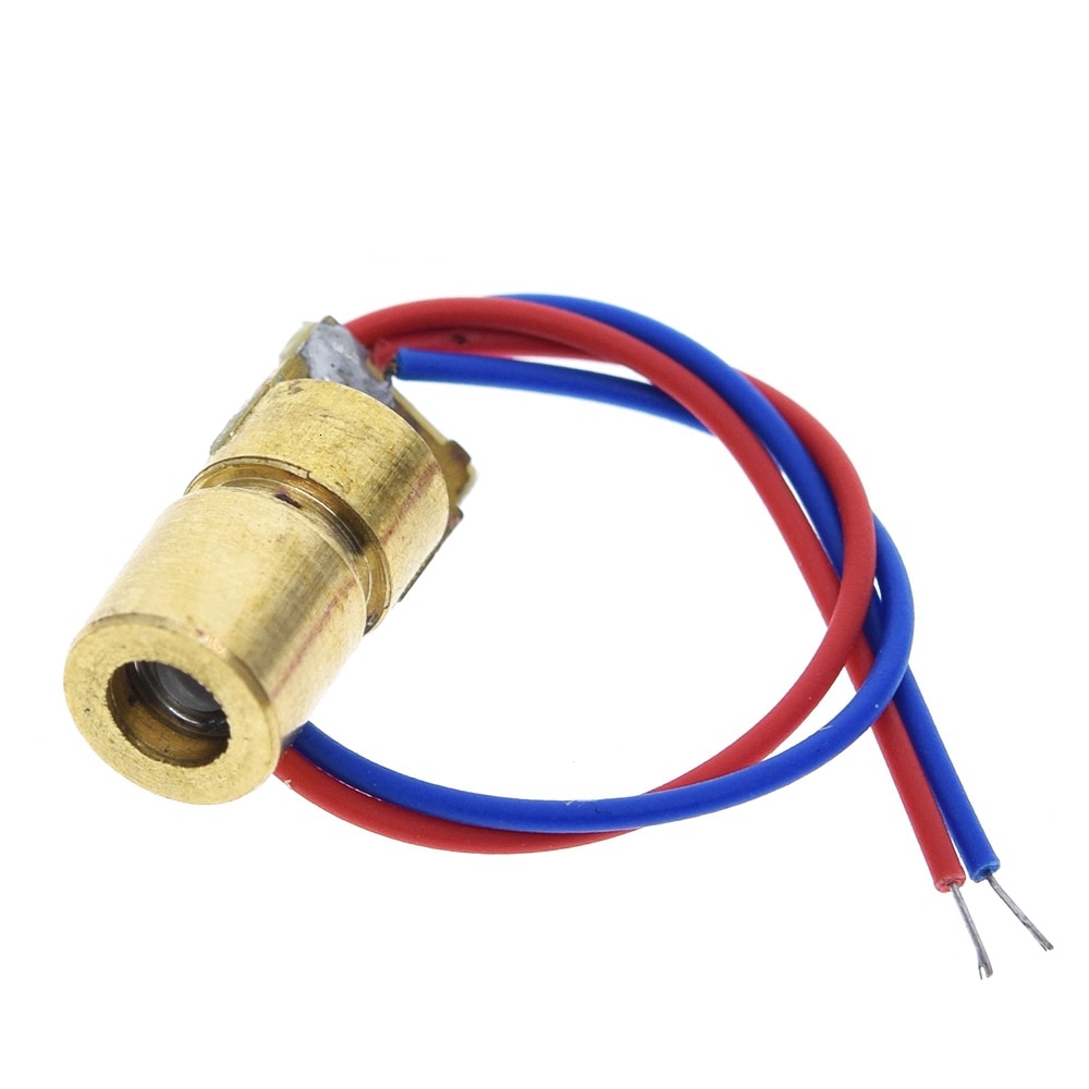 ShengYang 10PCS 5V 650nm 5mW Adjustable Laser Dot Diode Module Red Sight Copper Head Mini Laser Pointer