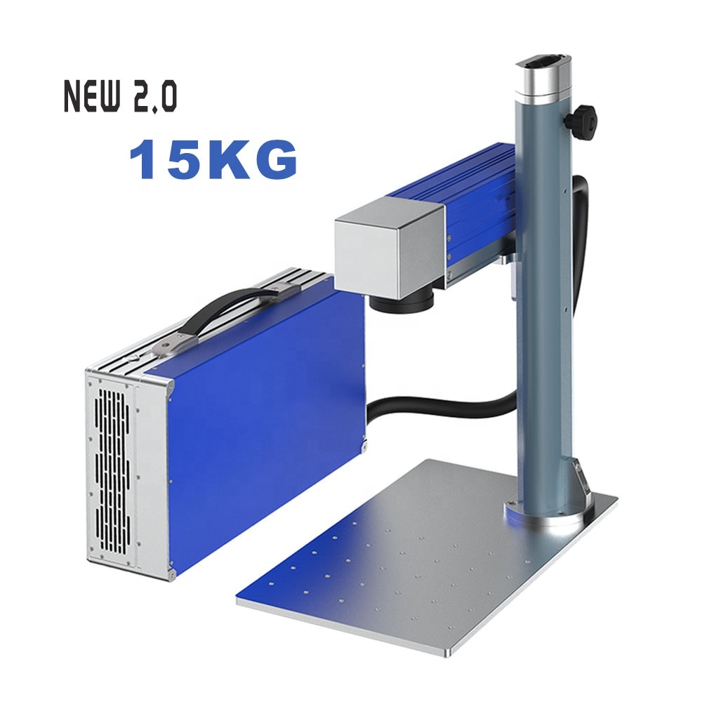 Split desktop portable 20w 30w 50w fiber CO2 laser marking machine