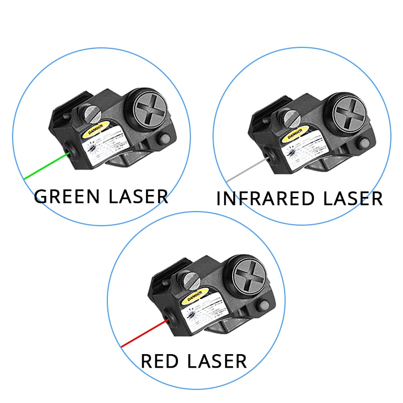 Subcompact Pistol Red Dot Laser Gun Sight for Glock Self Defense Weapons Mini Tactical Pistol Green Laser Sight Scope Optics