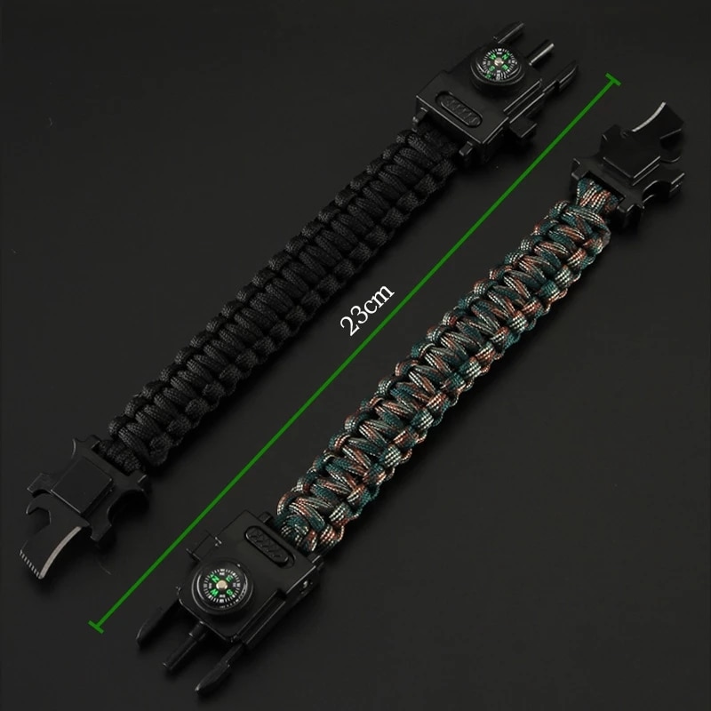Survival Paracord Bracelet LED Multi-function Bracelet Survive Outdoor Emergency 550 Paracord 4mm Camping Hiking Rscue Hand Rope - Image 3