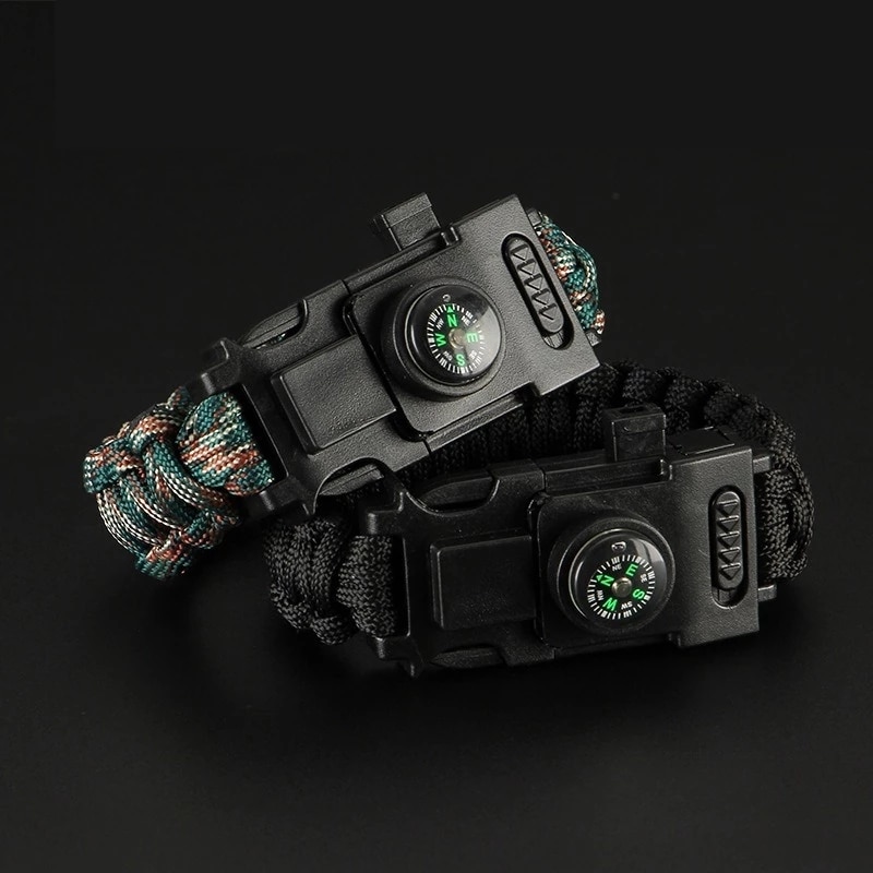 Survival Paracord Bracelet LED Multi-function Bracelet Survive Outdoor Emergency 550 Paracord 4mm Camping Hiking Rscue Hand Rope - Image 4