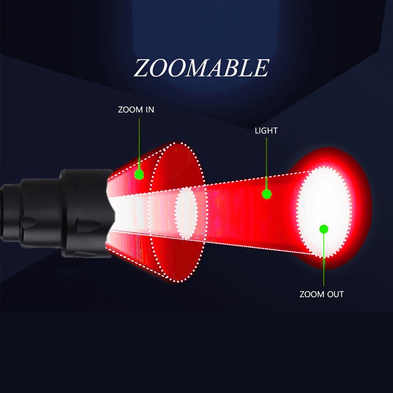 T20 400 Yard Zoomable Weapon Gun light Red Lanterna Airsoft Rifle arma Flashlight Pistol Scout Light Torch Hunting Pictinny Rail - Image 2