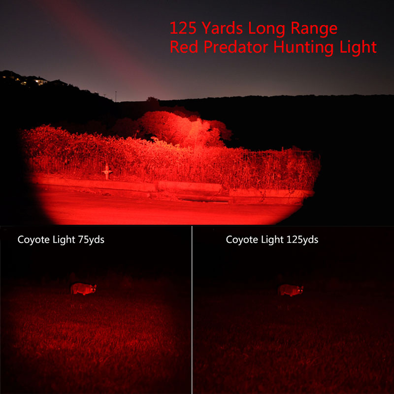 T20 400 Yard Zoomable Weapon Gun light Red Lanterna Airsoft Rifle arma Flashlight Pistol Scout Light Torch Hunting Pictinny Rail