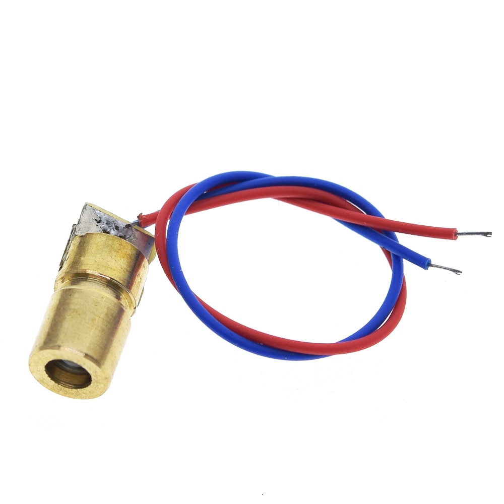 TZT 10PCS 5V 650nm 5mW Adjustable Laser Dot Diode Module Red Sight Copper Head Mini Laser Pointer