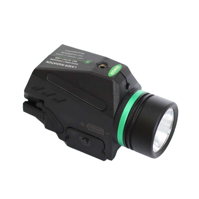 Tactical 150 Lumens LED Flashlight and Red / Green Laser Sight Combo with 20mm Picatinny Rail Mount - Image 3