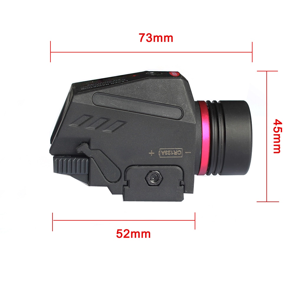 Tactical 150 Lumens LED Flashlight and Red / Green Laser Sight Combo with 20mm Picatinny Rail Mount