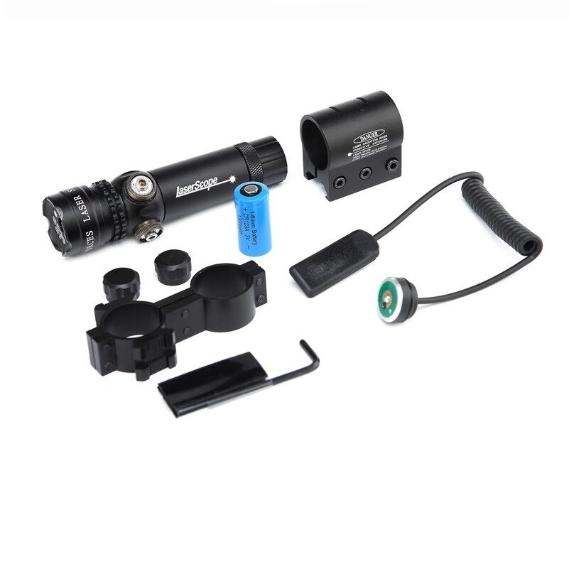 Tactical 5mw Red Dot Laser Sight Rifle Scope Riflescope Designator 20mm Mount Adjustable Tail Switch For Gun Hunting - Image 3