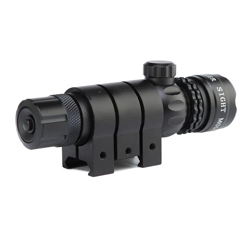 Tactical 5mw Red Dot Laser Sight Rifle Scope Riflescope Designator 20mm Mount Adjustable Tail Switch For Gun Hunting