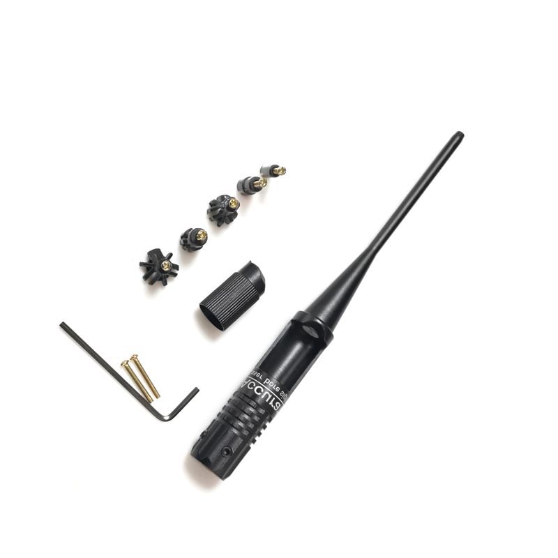 Tactical Adjust Red Dot Laser Boresighter Collimator w/ Five Adapter for Hunting Airsoft .22 to .50 Caliber Rifles Handgun Scope