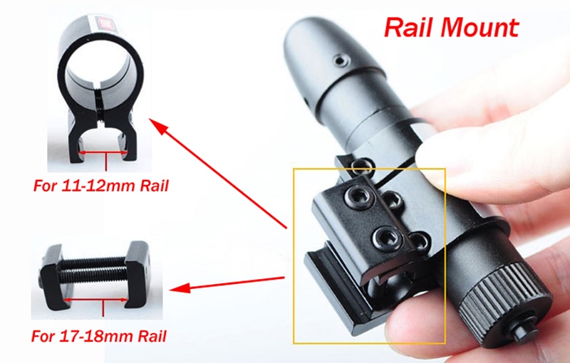 Tactical Adjustable 5mW Green Laser Sight Scope Green Laser Designator For Hunting Riflescope Dual Rail Mount. - Image 2