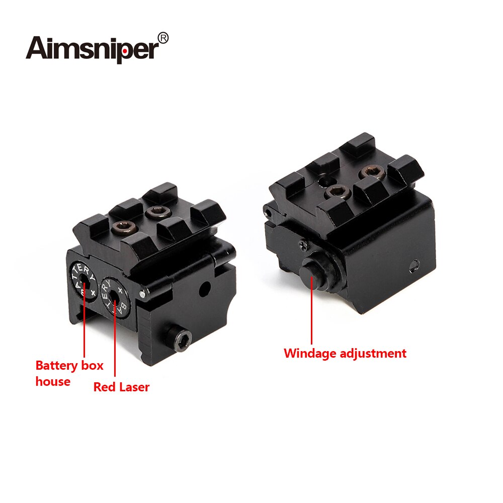 Tactical Adjustable Mini Red Dot Laser Sight For Glock 17 19 Pistol Air Rifle With 20mm Picatinny Rail Mount Hunting Accessories