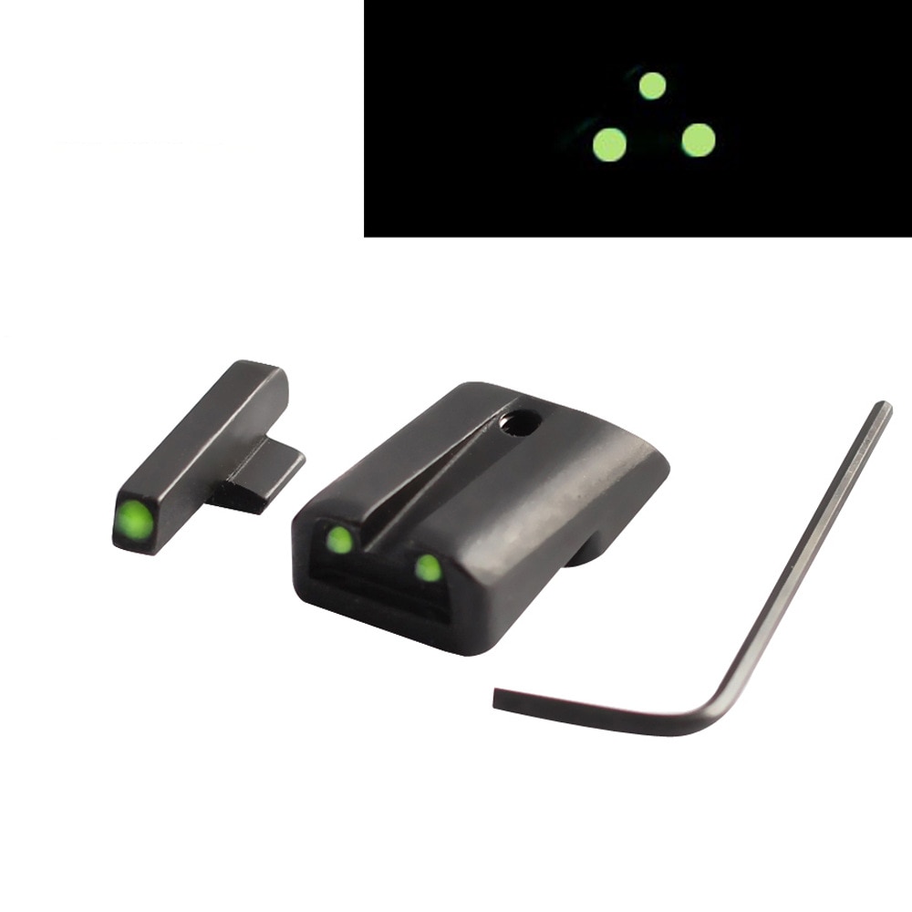 Tactical Aluminum alloy Fiber Optic Front and Rear Red/green Dot Sights Hunting Night Vision Riflescope for 1911
