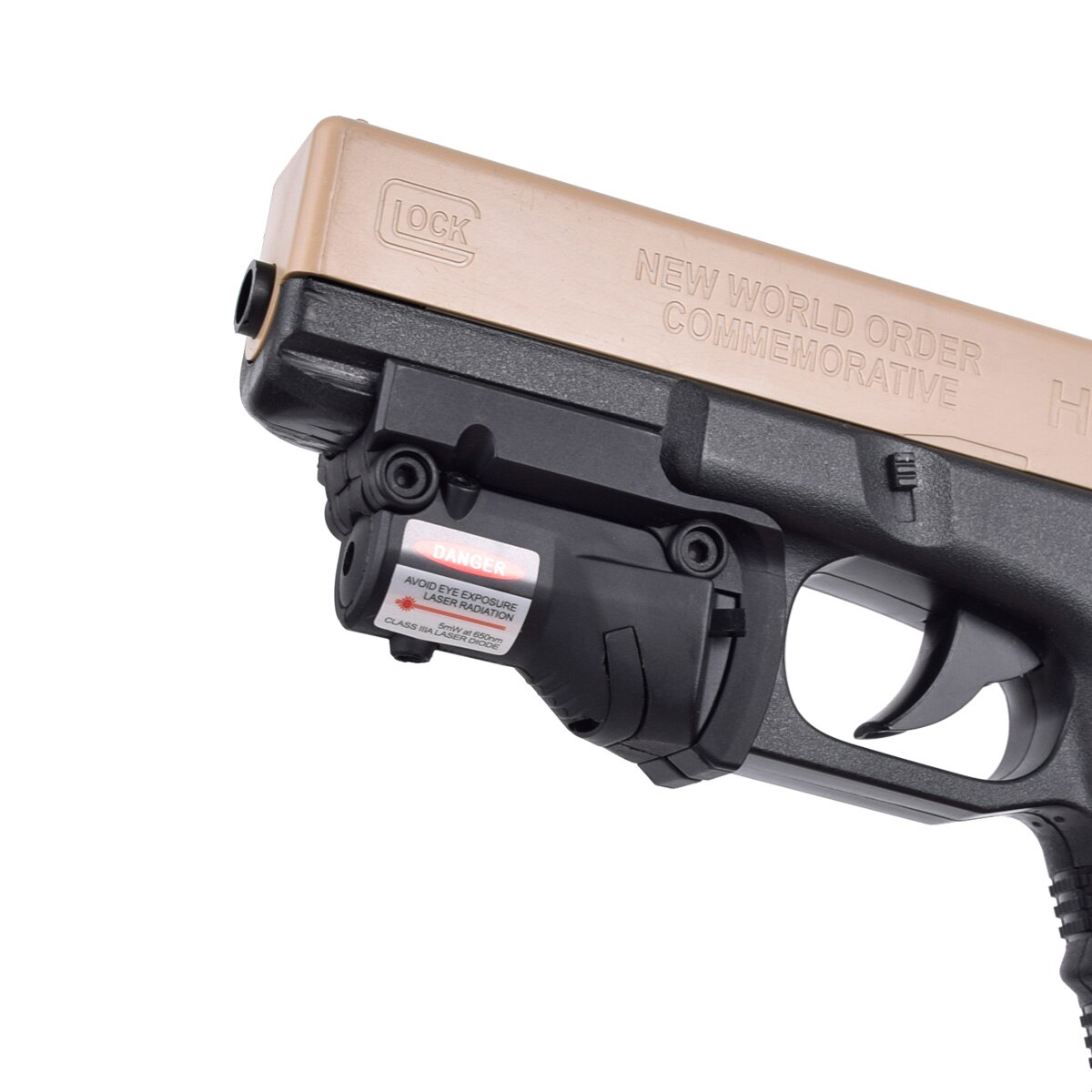 Tactical Glock Red Laser Sight Pistol Scope Mounted on Picatinny Rail Adjustable Hold Zero Version