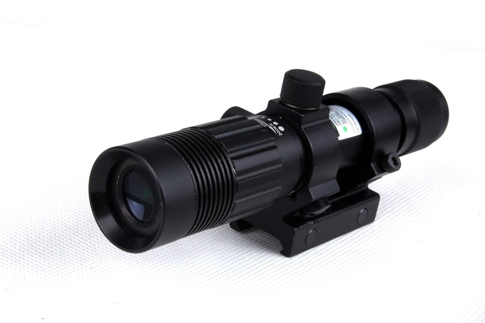 Tactical Green Laser Sight Adjustable Beam Dia Green Laser Flashlight Designator Illuminator Hunting Laser with 20mm Base Mount - Image 3