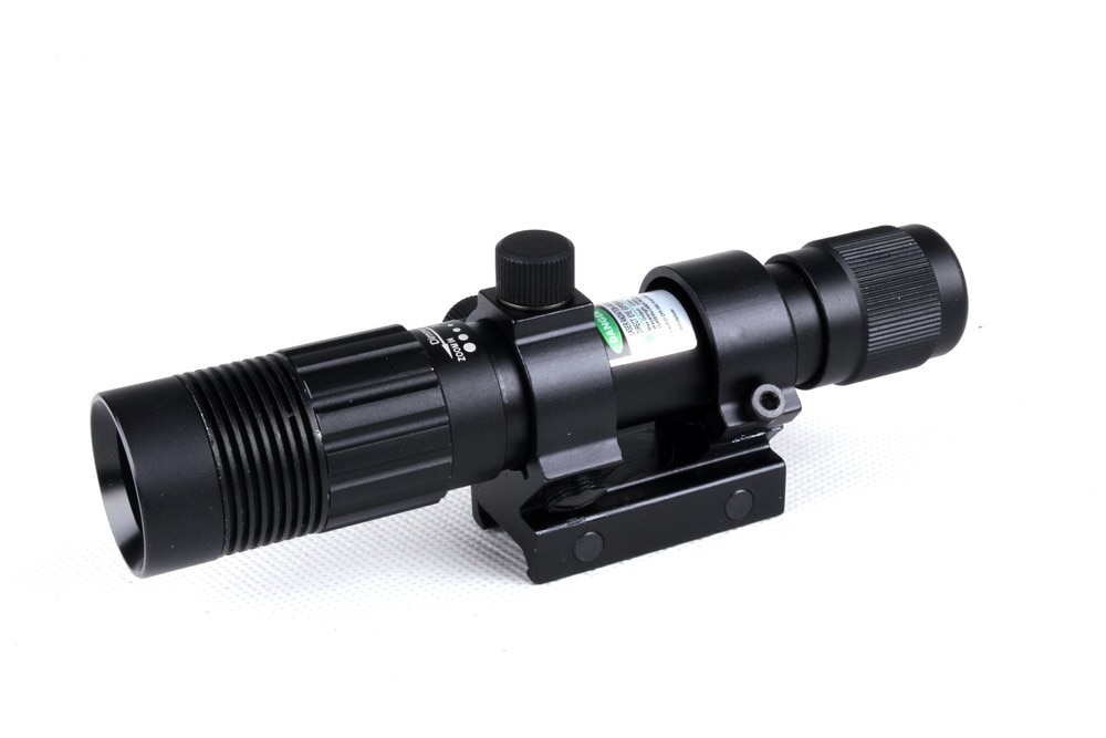 Tactical Green Laser Sight Adjustable Beam Dia Green Laser Flashlight Designator Illuminator Hunting Laser with 20mm Base Mount - Image 4