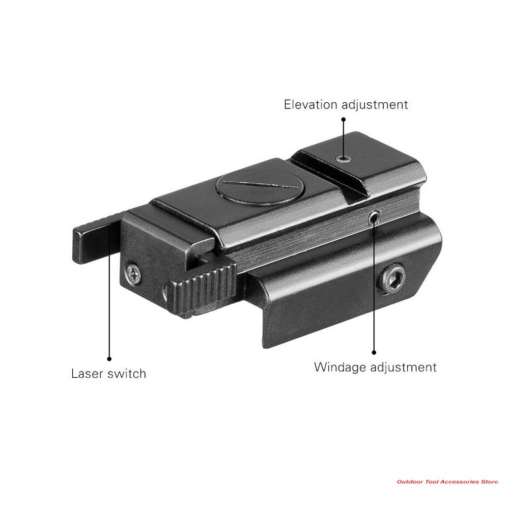 Tactical Hunting Mini Compact Red Dot Laser Sight Scope With Picatinny Mount for Pistol - Image 3