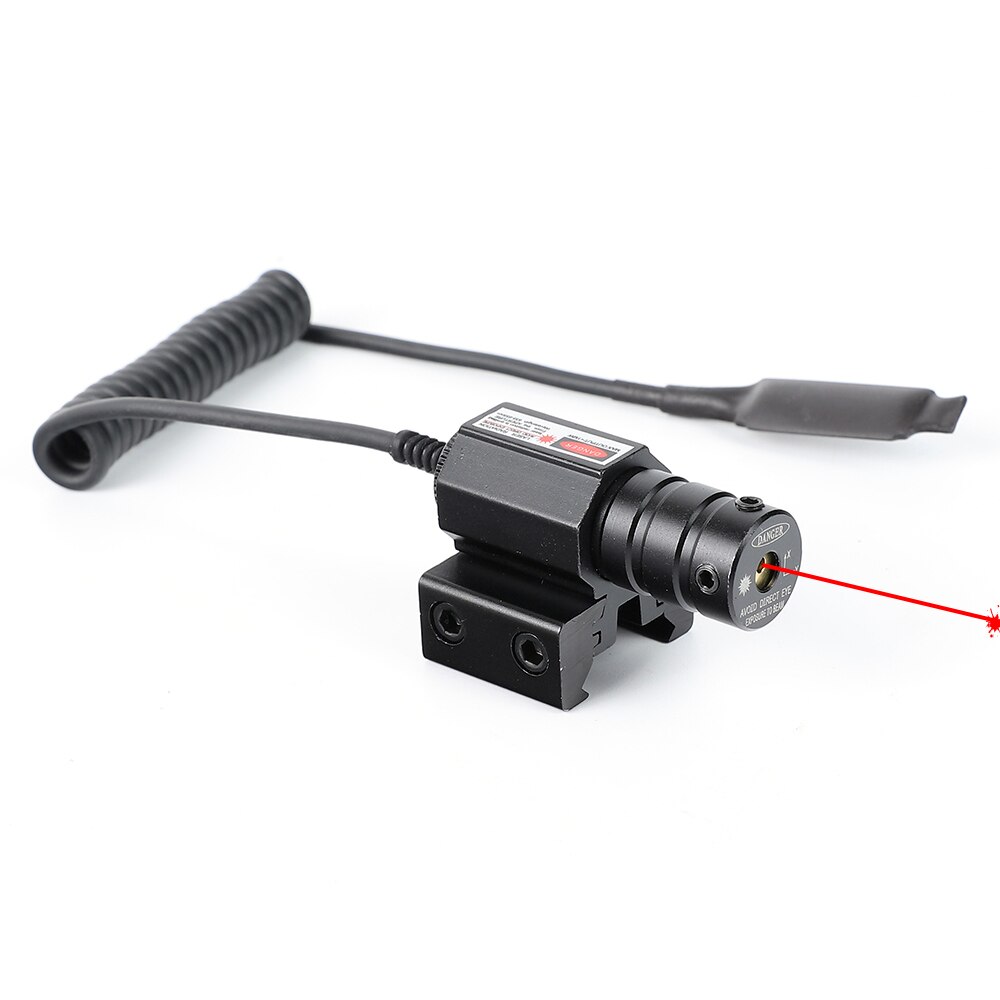 Tactical Mini Red Dot Laser Sight 11mm/20mm Picatinny Rail Mount with Remote Pressure Switch for Air Gun Handgun Rifle Accessory - Image 5