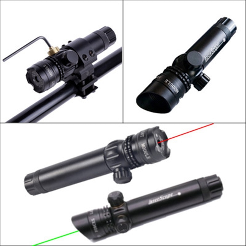 Tactical Outdoor Red-Green Laser Sight Sight, Adjustable Switch Rifle Sight with Rail and Barrel Mounting Kit - Image 2