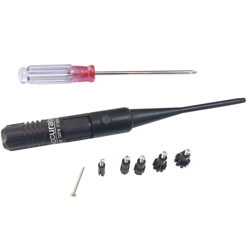 Tactical Red Dot Laser Bore Sighter Boresighter Collimator fit .22 to .50 Barrel Caliber for Hunting Airsoft Rifle Scpe Handgun