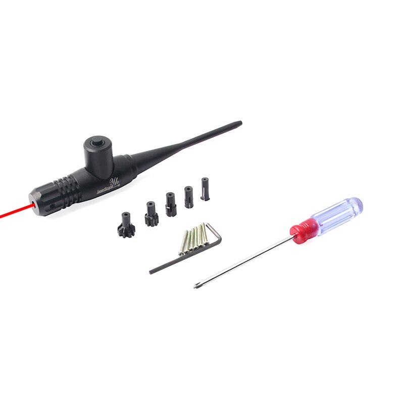 Tactical Red Dot Laser Sight Boresighter Collimator Set for 0.22 to 0.50 Caliber Hunting Airsoft Handguns Rifles, Sights Scopes