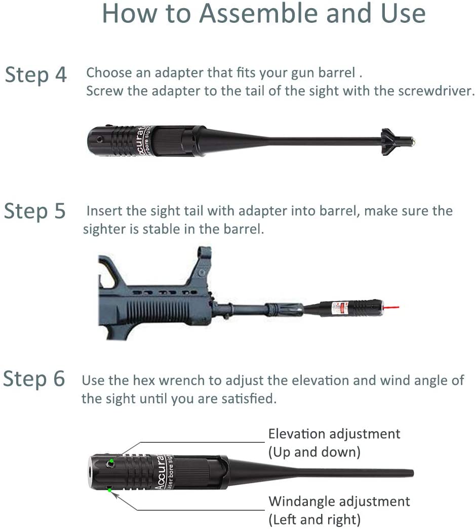 Tactical Red Dot Laser Sight Boresighter Collimator for Hunting .22 to .50 Caliber Pistols Rifles Scopes Dropshipping - Image 5