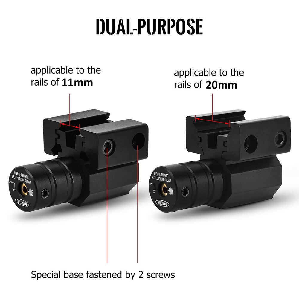 Tactical Red Dot Laser Sight Scope with Adjustable 11mm 20mm Picatinny Rail Mount Rifle Pistol Airsoft Hunting Gun Accessories - Image 4