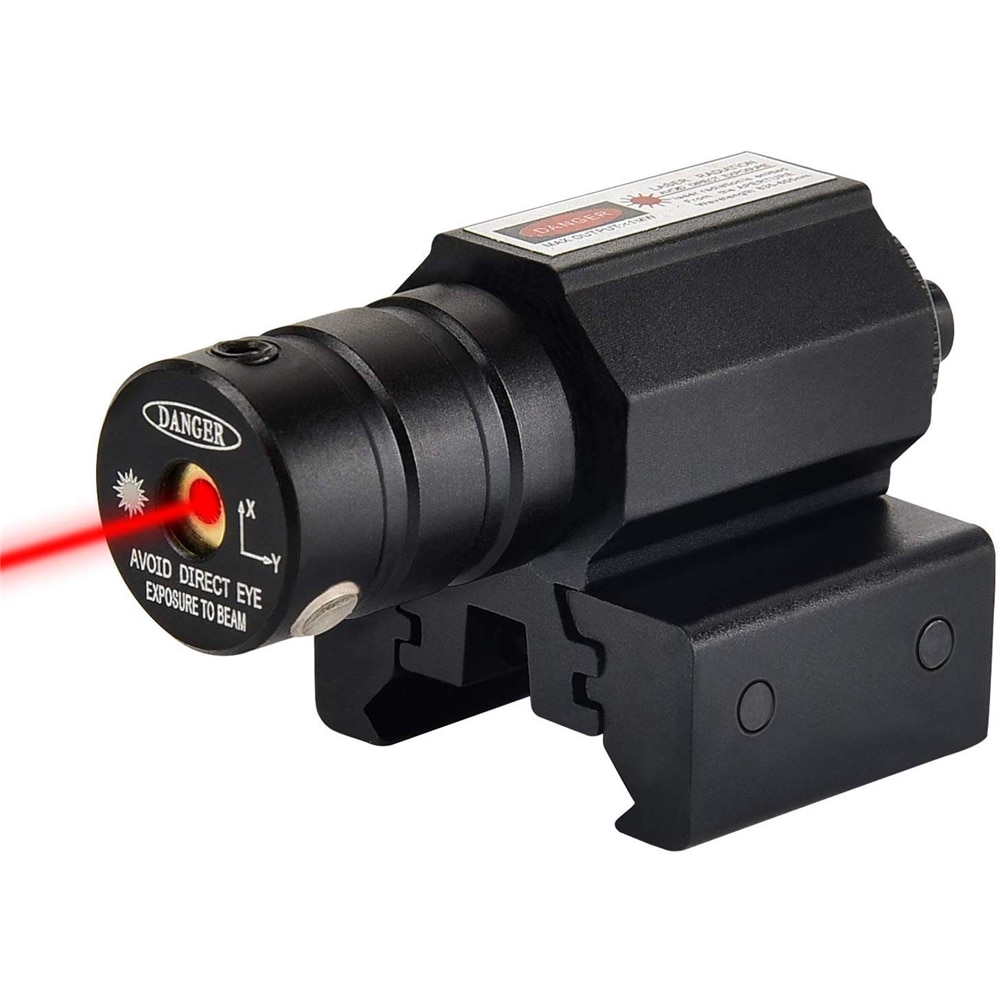 Tactical Red Dot Laser Sight Scope with Adjustable 11mm 20mm Picatinny Rail Mount Rifle Pistol Airsoft Hunting Gun Accessories