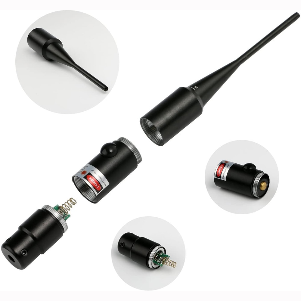 Tactical Red Green Dot Bore Sighter Collimator kit Laser Sight for Hunting .177 to .50 caliber Rifle Scope 12GA 20GA Shotgun - Image 2