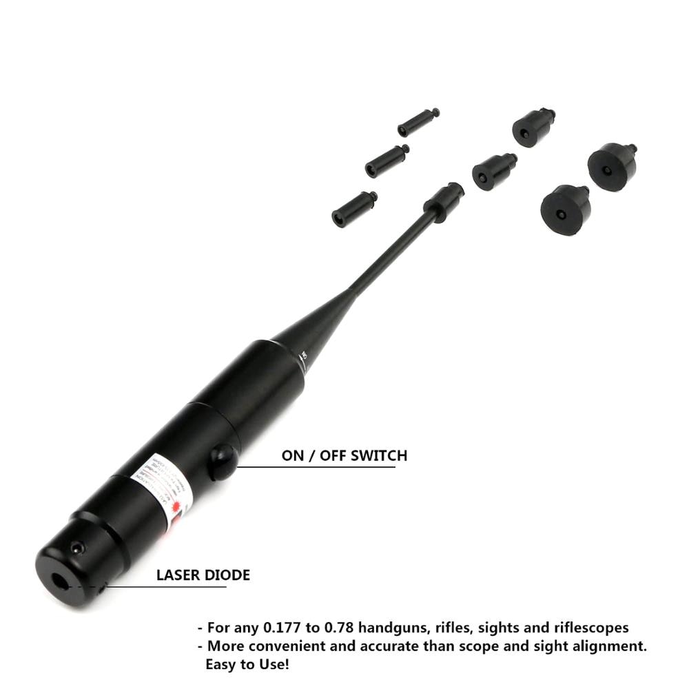 Tactical Red Green Dot Bore Sighter Collimator kit Laser Sight for Hunting .177 to .50 caliber Rifle Scope 12GA 20GA Shotgun - Image 3