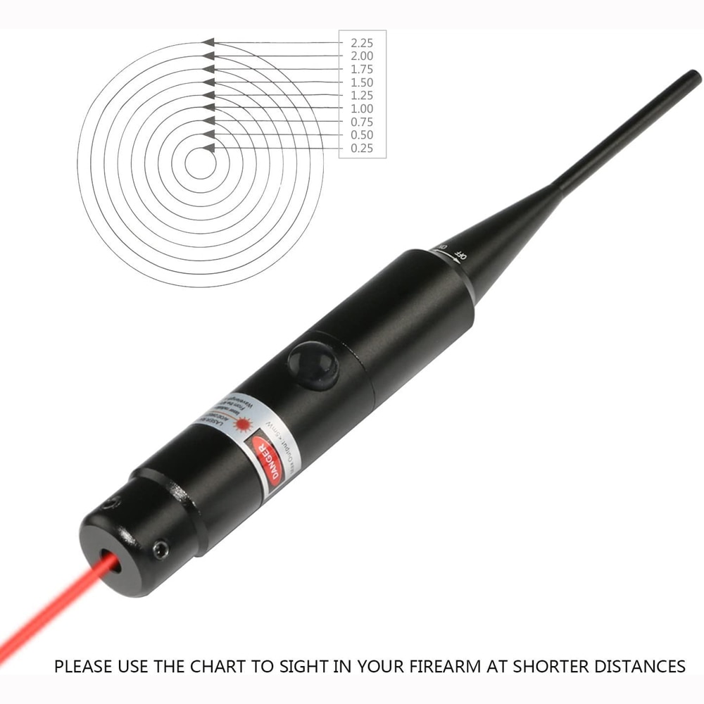 Tactical Red Green Dot Bore Sighter Collimator kit Laser Sight for Hunting .177 to .50 caliber Rifle Scope 12GA 20GA Shotgun